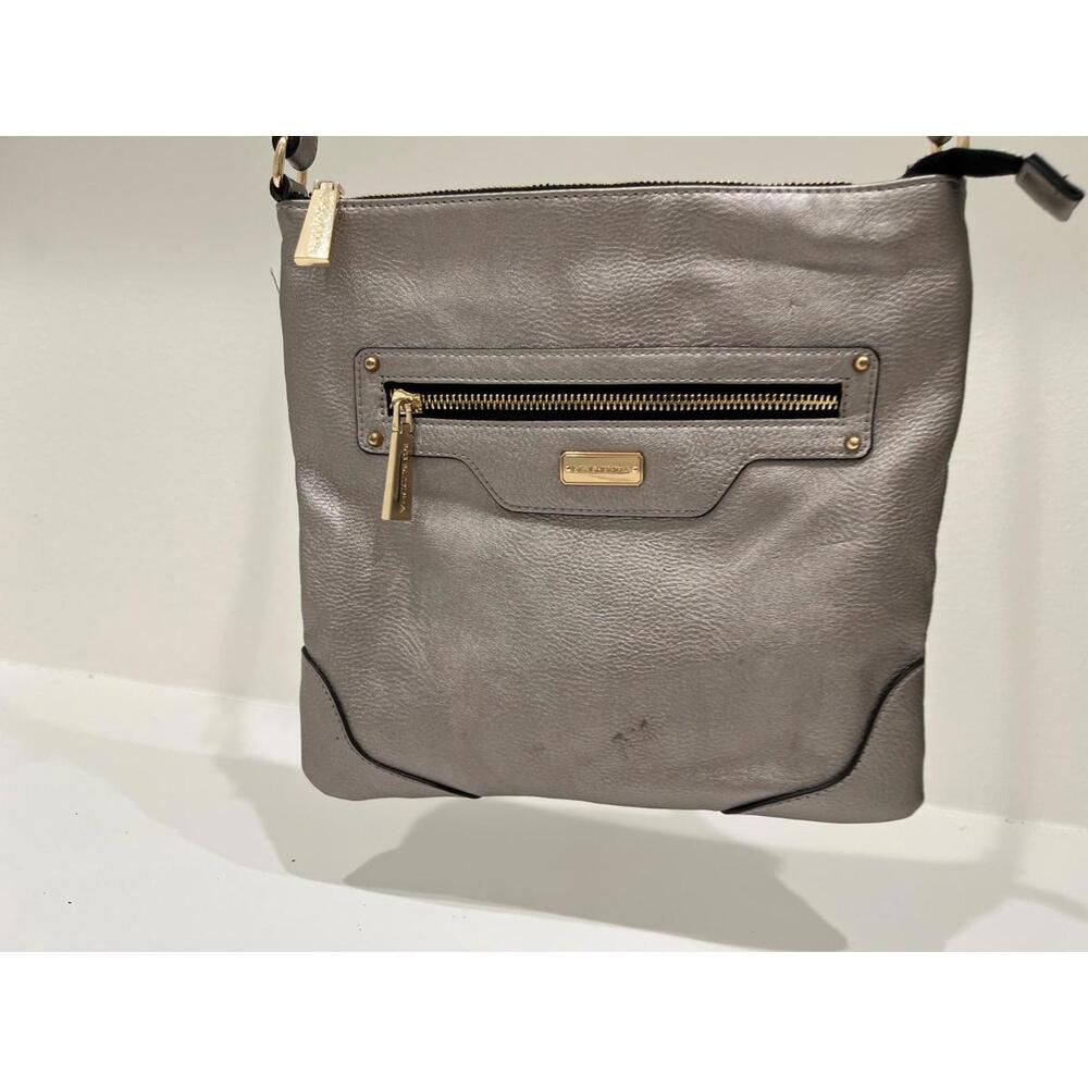Big Budda Crossbody Handbag  Metallic Grey